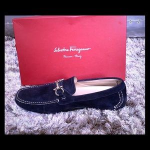 Salvatore Ferragamo Royal Blue Suede Size 13